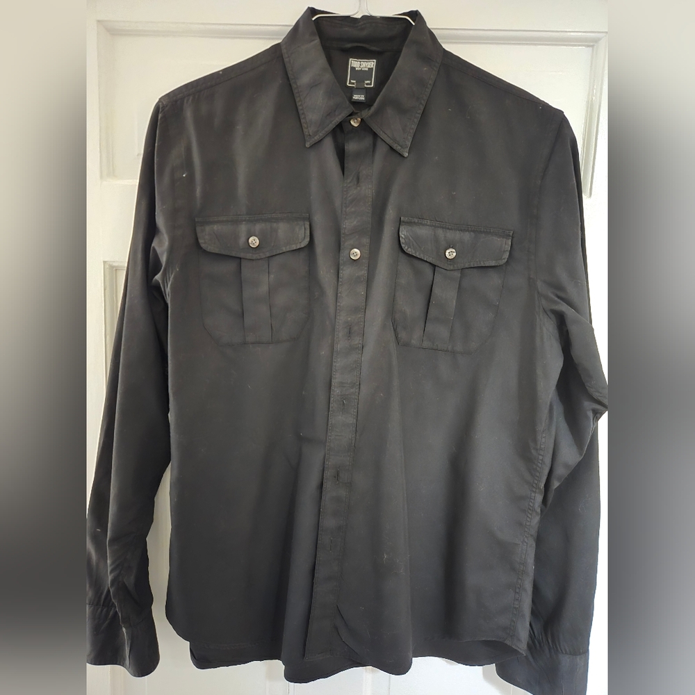 Men's Black Button-Up Jacket
